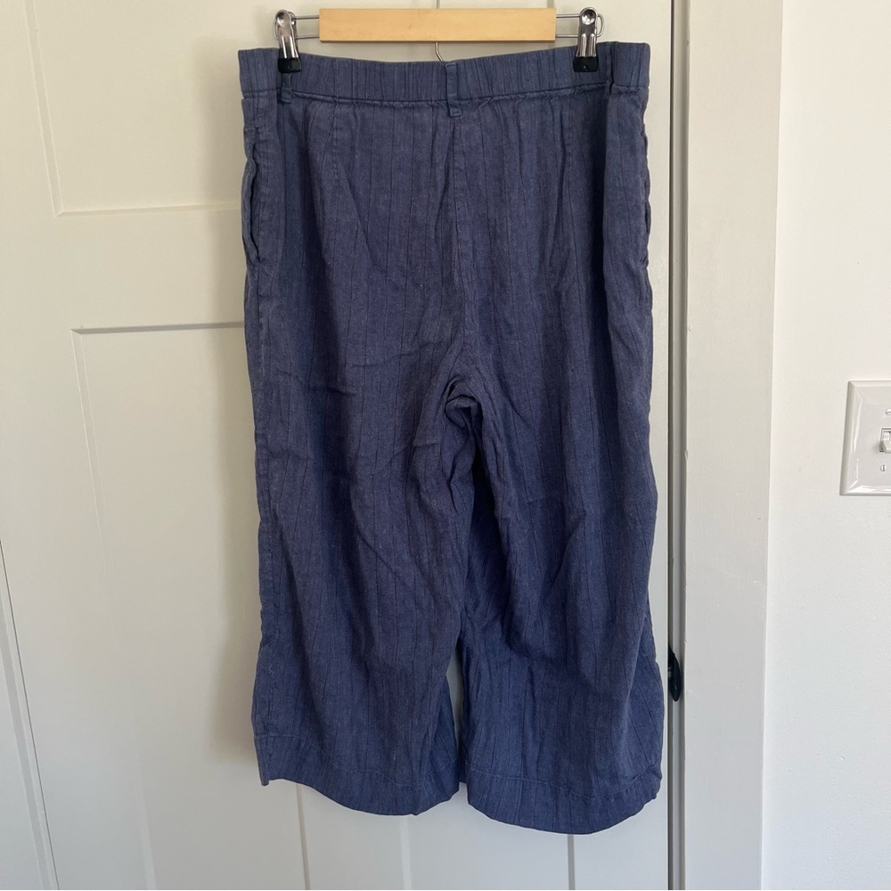 Women's Blue Linen Pants